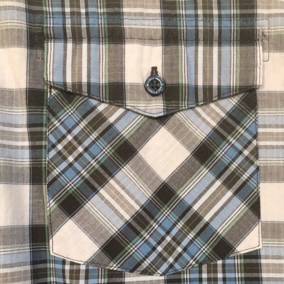 Patagonia Organic Cotton Plaid Western Long Sleeve Pockets Button Down Shirt XL - Picture 8 of 13